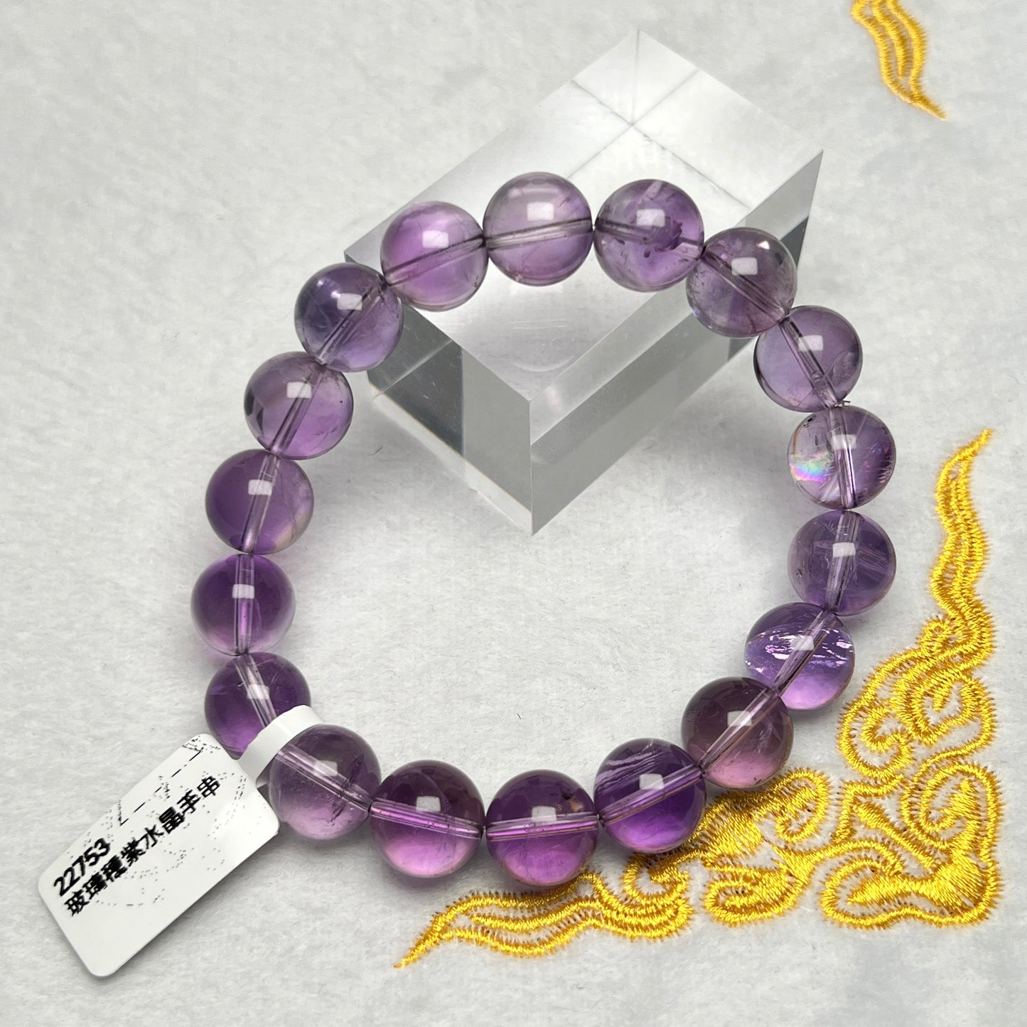 玻璃種紫水晶手串-12.5mm+